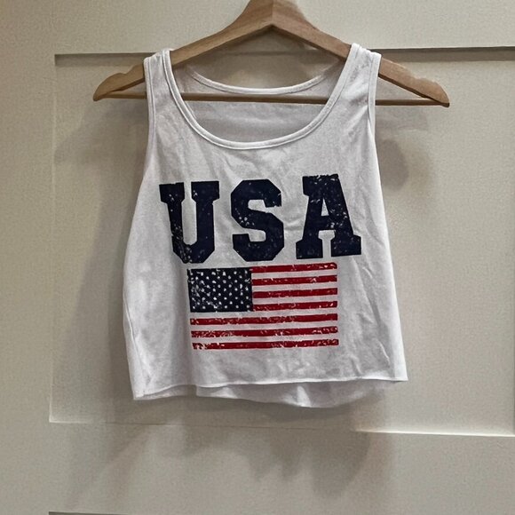 USA Racerback Cropped Tank - Picture 3 of 4